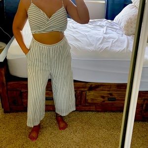 Lilyful White and green Jumpsuit